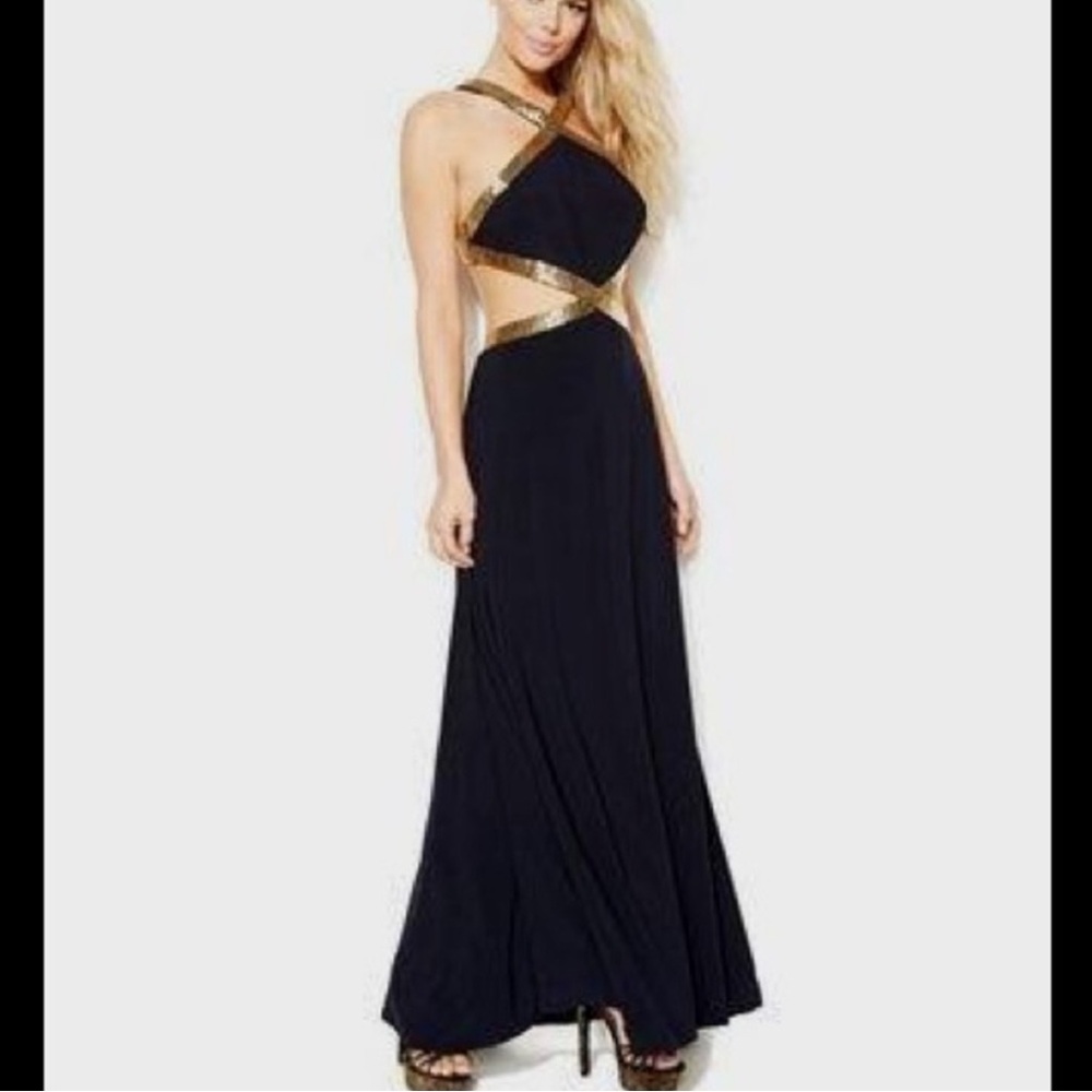 Elegant Cutout Beaded Gown - Show Stopper!